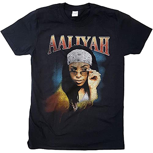 Aaliyah T Shirt Trippy Logo Nue offiziell Herren von Rocks-off