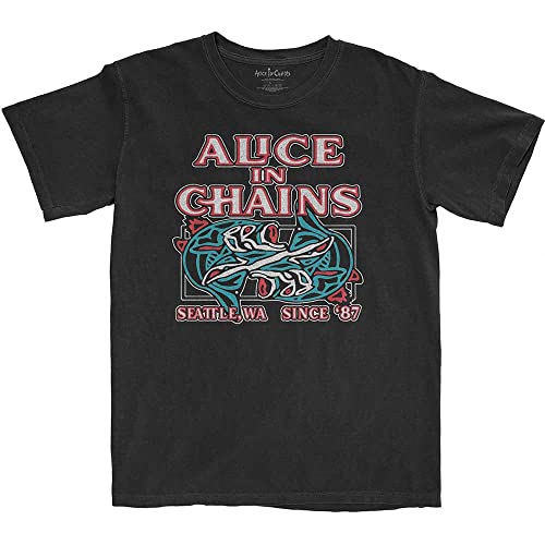 Alice In Chains Totem Fish offiziell Männer T-Shirt Herren (Medium) von Rocks-off