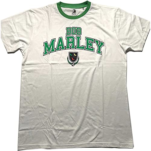 Bob Marley Collegiate Crest offiziell Männer T-Shirt Herren (Large) von Rock Off
