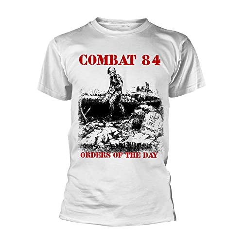 Combat 84 Orders of The Day (White) offiziell Männer T-Shirt Herren (Large) von Rock Off