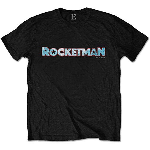 Elton John Rocketman Logo offiziell Männer T-Shirt Herren (Small) von Rocks-off