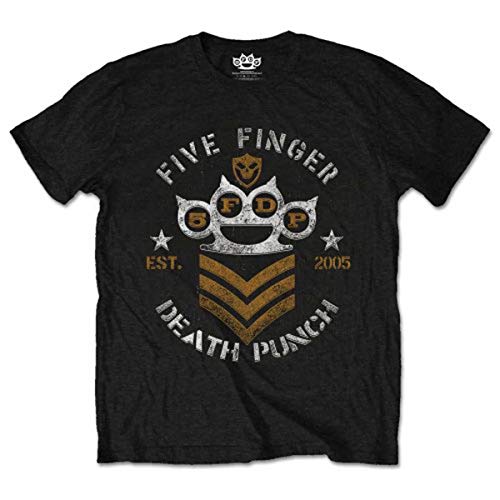 Fiver Finger Death Punch Knuckle Duster offiziell Männer T-Shirt Herren (X-Large) von Rocks-off