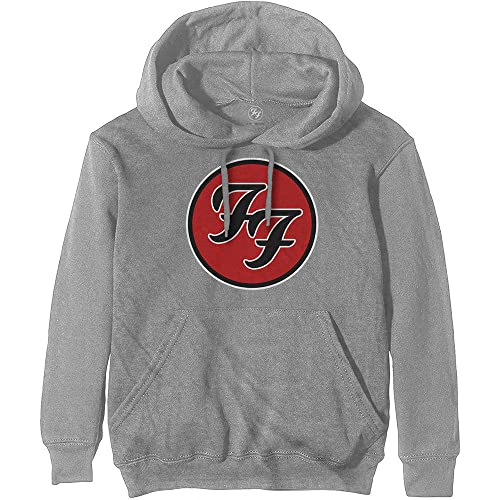Foo Fighters Herren FF Logo Kapuzenpullover Grau von Rocks-off