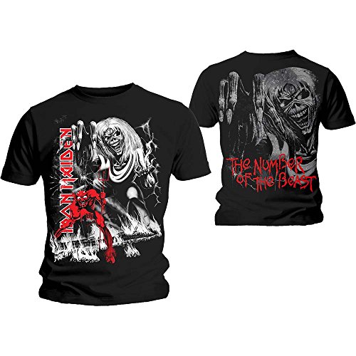 Iron Maiden Number of The Beast Jumbo offiziell Männer T-Shirt Herren (X-Large) von Rocks-off