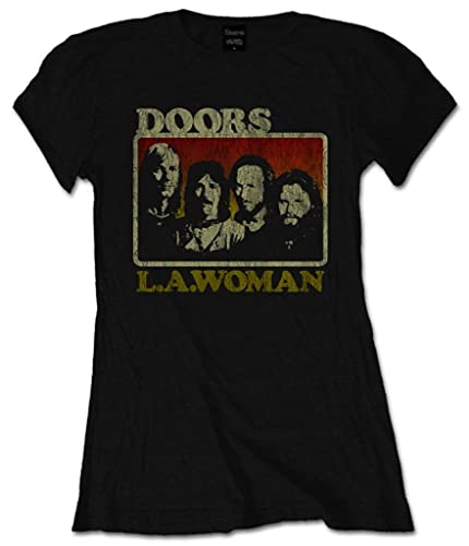 LA Woman The Doors Damen T-Shirt, Schwarz Medium schwarz - schwarz von Rocks-off