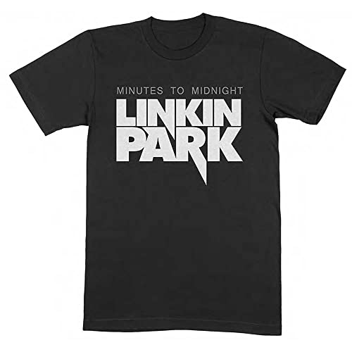 Linkin Park T-Shirt Minutes To Midnight Offizielle Lizenz Kurzarm Schwarz Herren Junge Short Sleeve, Schwarz , M von Rocks-off