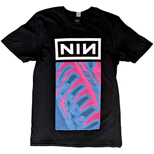 Nine Inch Nails Pretty Hate Machine Neon offiziell Männer T-Shirt Herren (Large) von Rock Off