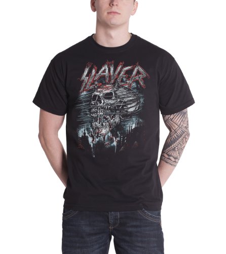 ROCKOFF Herren Slayer Demon Storm T-Shirt, Schwarz (Black Black), Large von Slayer