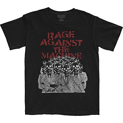 Rage Against The Machine Crowd Masks offiziell Männer T-Shirt Herren (XX-Large) von Rock Off