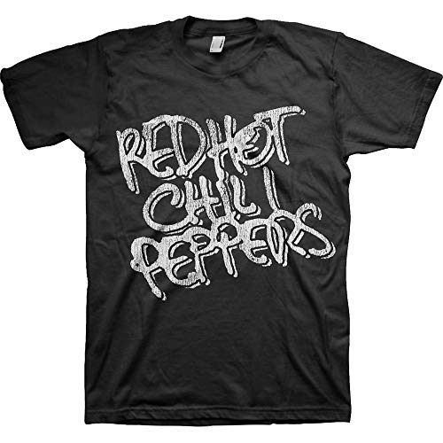 Red Hot Chili Peppers Black & White Logo offiziell Männer T-Shirt Herren (Large) von Rock Off