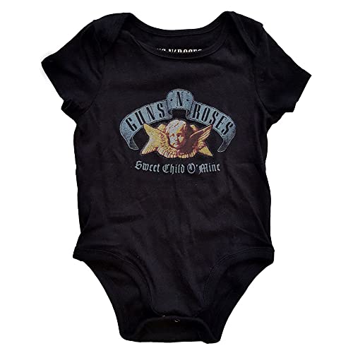 Guns N' Roses Kids Baby Grow: Sweet Child O' Mine - 3 - 6 Months - Black von Guns N' Roses
