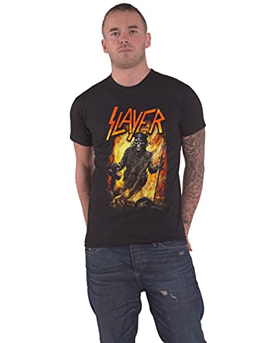 Slayer T Shirt Aftermath Band Logo Nue offiziell Herren Schwarz von Slayer