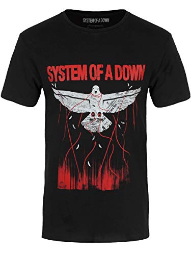 System of a Down Herren TShirt -M- Dove Overcome Schwarz von Rocks-off