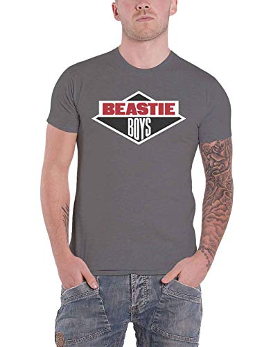 The Beastie Boys T Shirt Band Logo Nue offiziell Herren Grau von Rocks-off