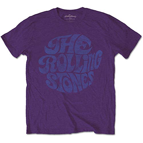 The Rolling Stones Vintage 70S Logo Purple offiziell Männer T-Shirt Herren (XX-Large) von Rocks-off