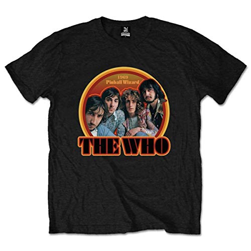 The Who Colour Band Pinball offiziell Männer T-Shirt Herren (Medium) von Rock Off