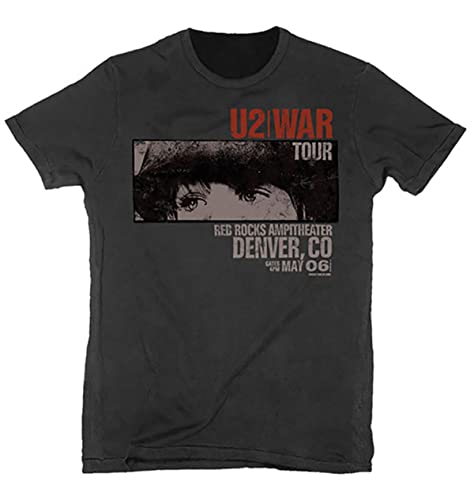 U2 War Red Rocks offiziell Männer T-Shirt Herren (Small) von Rock Off