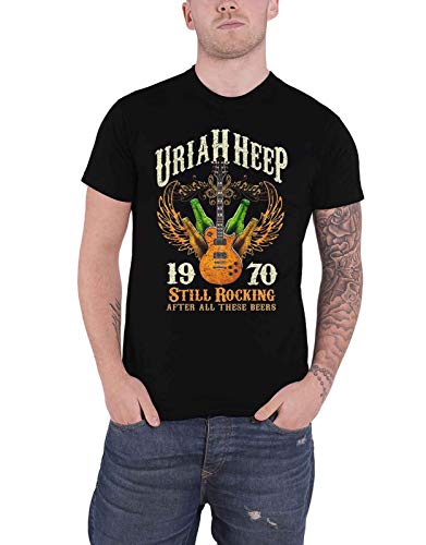 Uriah Heep T Shirt Still Rocking Band Logo Nue offiziell Herren Schwarz S von Rocks-off