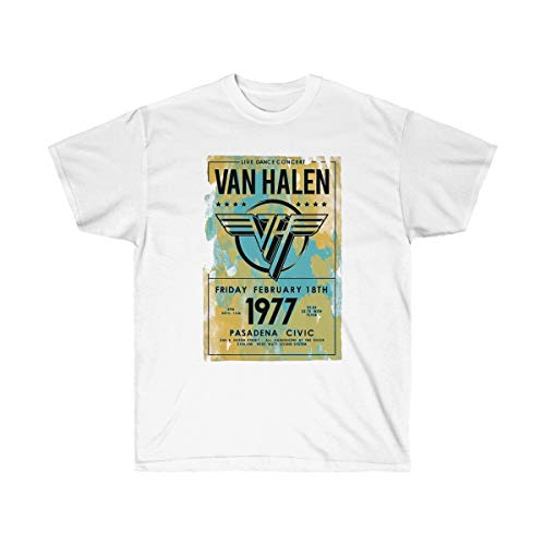 Van Halen Tour Pasadena 1977 offiziell Männer T-Shirt Herren (Large) von Rocks-off