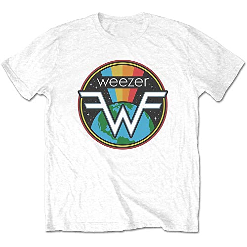 Weezer Symbol Logo White offiziell Männer T-Shirt Herren (Small) von Rock Off