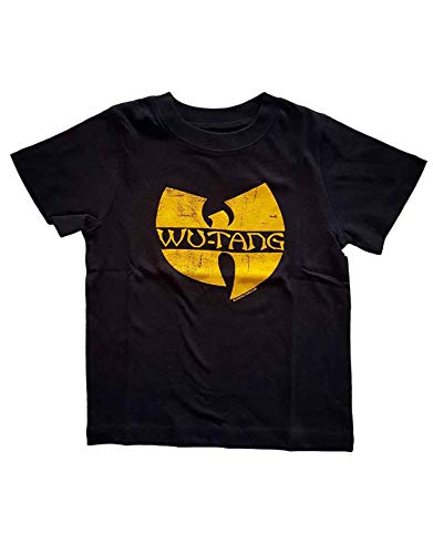 Wu Tang Clan Jungen-T-Shirt Logo Nue offiziell Schwarz 12 Months to 5 Yrs von Rocks-off