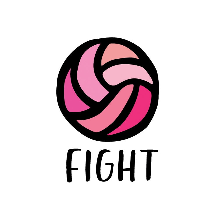 Team Pack Of 14 Temporäre Tattoos/"Fight" Pink Out Beachvolleyball Wasserball Dig Team Pack Of 14 Temporäre Tattoos/"Fight" Pink Out Beachvolleyball Wasserball Dig von RocksDeVie