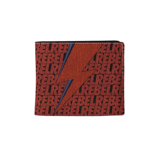 Rocksax Uni David Bowie Wallet Rebel Reisezubehör-Bi-Fold-Brieftasche, Schwarz von Rocksax