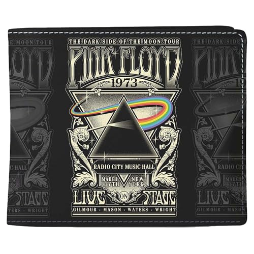 Rocksax Uni Pink Floyd Wallet-1973 Live Reisezubehör-Bi-Fold-Brieftasche, Schwarz von Rocksax