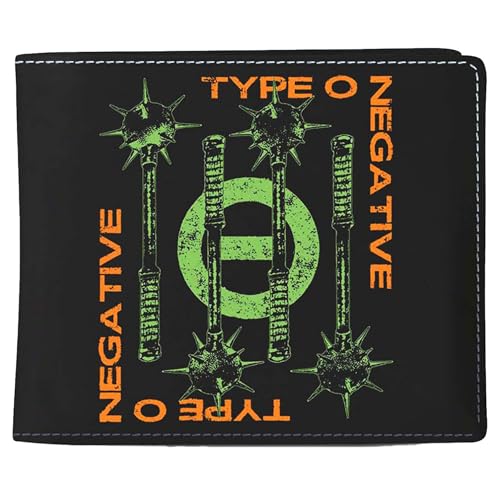 Rocksax Uni Type O Negative Wallet-Spiked Club Reisezubehör-Bi-Fold-Brieftasche, Schwarz von Rocksax