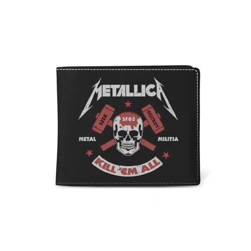Rocksax Unisex Metallica Wallet-Kill Em All 2 Reisezubehör-Reisebrieftasche, Schwarz von Rocksax