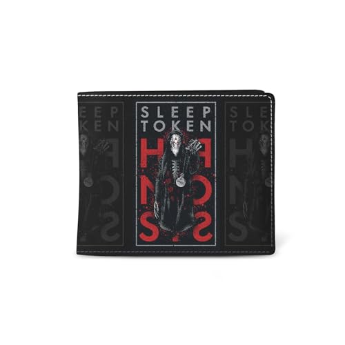 Rocksax Unisex Sleep Token Wallet-Hypnosis Reisezubehör-Reisebrieftasche, Schwarz von Rocksax