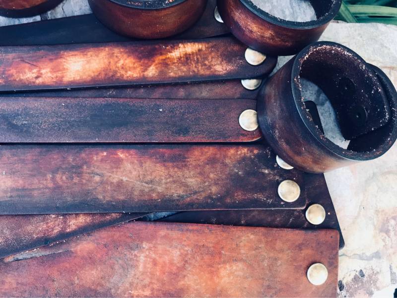 Leder Armreifen - Lederarmbänder - Echtleder -Lederarmband - Vintage-Versandkostenfrei 4Pk-Mixed von Rocksolid3