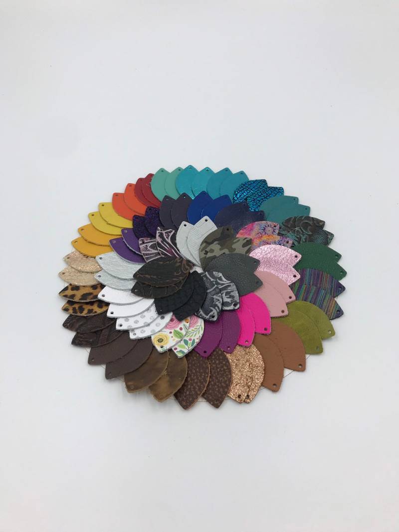 Leder Ohrringe-Leder Blatt Ohrringe-1.5-2"Vorgeschnittene Ohrringe-Diy Bastelbedarf 12 Paar von Rocksolid3