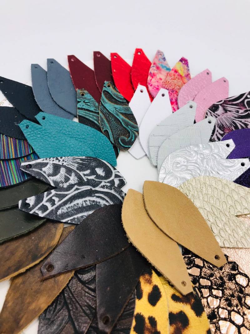 Leder Ohrringe-Leder Tropfen Ohrringe-1.5-2.25"Pre-Cut Ohrringe-Diy Bastelbedarf 12 Paar von Rocksolid3