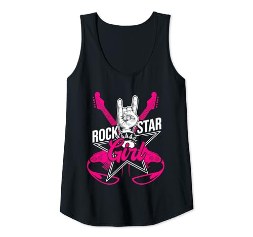 Damen Rockstar Girl Rockstar Musik Party Band Musikerin Rockstar Tank Top von Rockstar Fun Musik Musikergeschenk