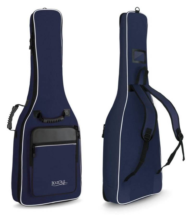 Rocktile Gitarrentasche Klassik-Gitarrentasche 3/4 und 7/8-Größe (Gigbag mit weicher Polsterung, inkl. 2 Fronttaschen für Noten/Zubehör), Ergonomisch geformter Komfort-Griff von Rocktile