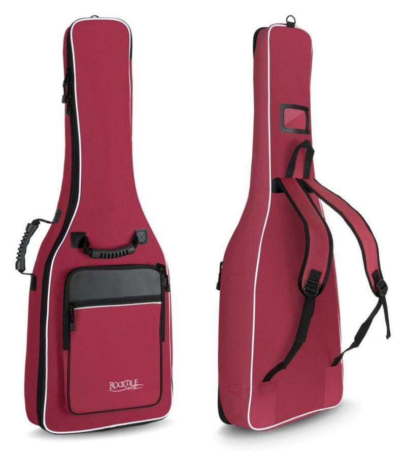 Rocktile Gitarrentasche Klassik-Gitarrentasche 3/4 und 7/8-Größe (Gigbag mit weicher Polsterung, inkl. 2 Fronttaschen für Noten/Zubehör), Ergonomisch geformter Komfort-Griff von Rocktile