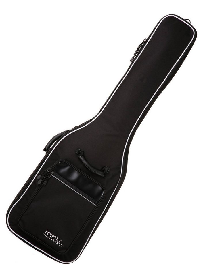 Rocktile Gitarrentasche 4/4 E-Basstasche - gepolstert mit Rucksackgarnitur Gigbag für E-Bass, Weiche Polsterung mit Fixierung für den Instrumentenhals von Rocktile