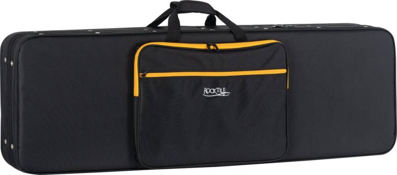 Rocktile Gitarrentasche EBSCR-2122BK Softcase Gigbag für E-Bass, gepolsterter Bass-Koffer mit Rucksackgarnitur von Rocktile