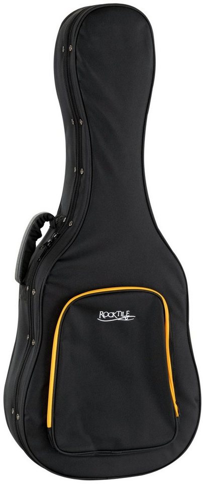 Rocktile Gitarrentasche KGSC-5122BK Softcase Klassikgitarre, dick gepolstertes Klassikgitarren-Softcase mit Rucksackgarnitur von Rocktile