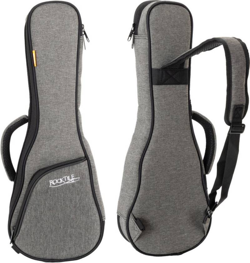 Rocktile Gitarrentasche Tasche für Sopran-Ukulele Grau/Schwarz - Komfort & Sicherheit (1-tlg), Zuverlässiger Schutz für Deine wertvolle Sopran-Ukulele von Rocktile