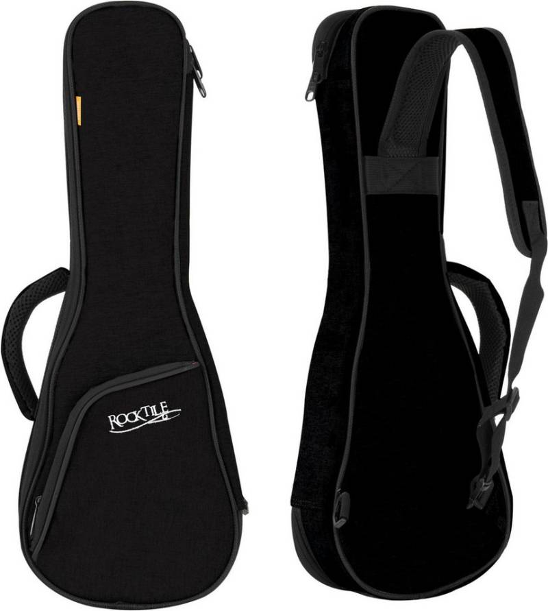Rocktile Gitarrentasche Tasche für Sopran-Ukulele Schwarz/Orange (1-tlg), Zuverlässiger Schutz für Deine wertvolle Sopran-Ukulele von Rocktile