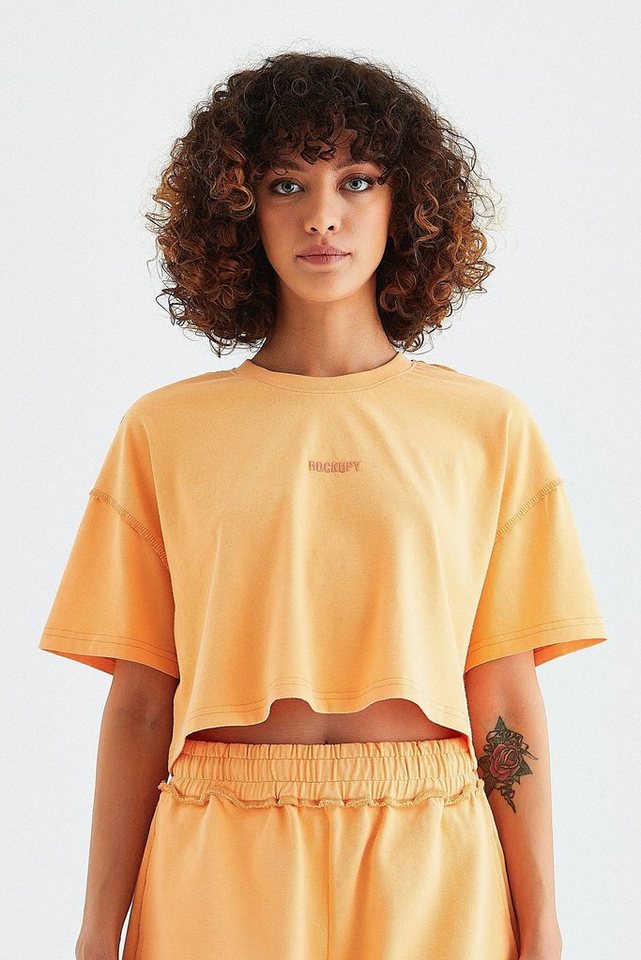 Rockupy T-Shirt Cropped für Damen in Orange Lara"" von Rockupy