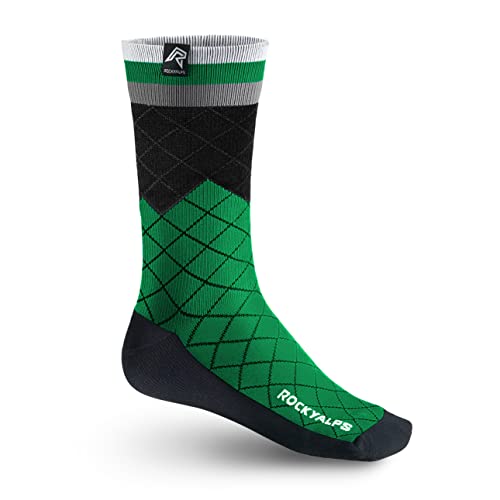 Rocky Alps Mountainbike Fahrrad Socken Design MP (Mountain Pixel) (L 43 - 46, Green) von Rocky Alps