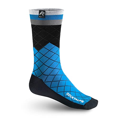 Rocky Alps Mountainbike Fahrrad Socken Design MP (Mountain Pixel) (M 39 - 42, Blue) von Rocky Alps