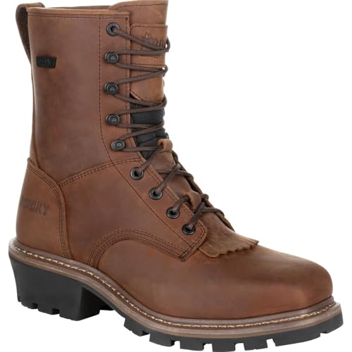 Rocky Rocky Herren Arbeitsstiefel, quadratischer Zehenbereich, wasserdicht, Industriestiefel, Dunkelbraun, 9.5 Rocky Rocky Herren Arbeitsstiefel, quadratischer Zehenbereich, wasserdicht, Industriestiefel, Dunkelbraun, 9.5 von Rocky Brands