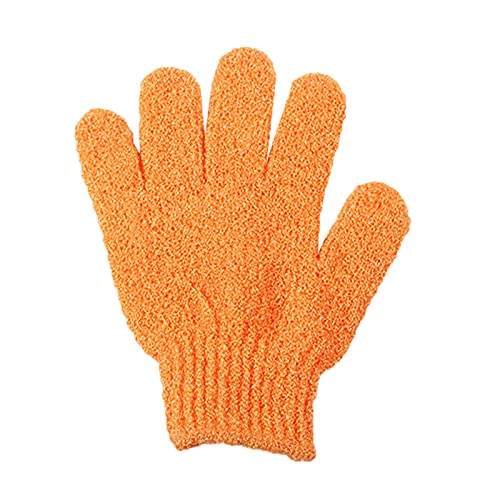 BadetuchBadehandschuheFünf Finger Schlamm Schrubben Magie Leistungsstarke ScrubsBack RubDoppelseitiges Badetuch (Orange) von Rocky Green