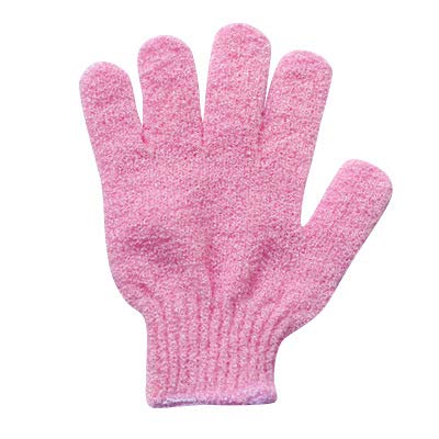 BadetuchBadehandschuheFünf Finger Schlamm Schrubben Magie Leistungsstarke ScrubsBack RubDoppelseitiges Badetuch (Pink) von Rocky Green