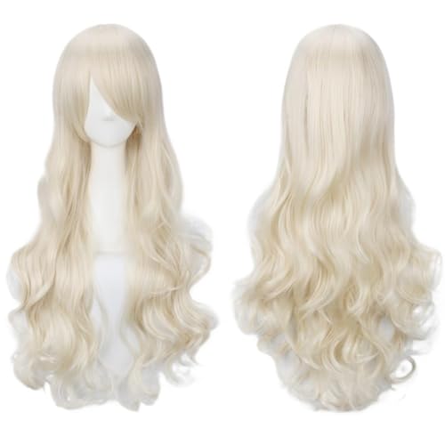Cosplay-Perücke, 80 cm lang, lockig, hitzebeständig, synthetische Anime-Perücke für Halloween, Karneval, Party (mehrere Farben erhältlich) (07) von Rocky Green