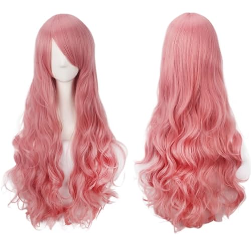 Cosplay-Perücke, 80 cm lang, lockig, hitzebeständig, synthetische Anime-Perücke für Halloween, Karneval, Party (mehrere Farben erhältlich) (11) von Rocky Green
